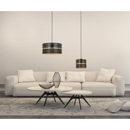 Kaja Zimbo lampa wisząca 1x40W czarny/złoty K-5221