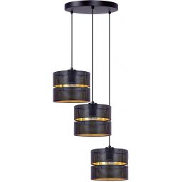 Kaja Zimbo lampa wisząca 3x40W czarny/złoty K-5222