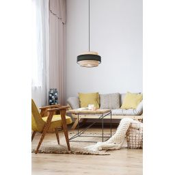 Kaja Gato lampa wisząca 1x40 W czarna-beżowa K-5231