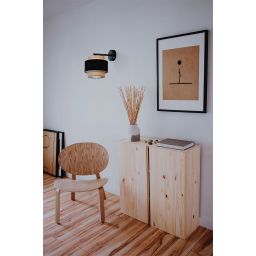 Kaja Gato kinkiet 1x40W czarny/beżowy K-5234