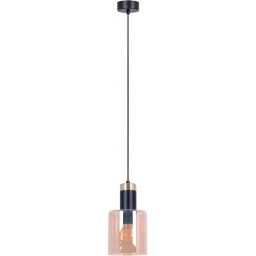 Kaja Alto lampa wisząca 1x40W czarny/bursztynowy K-5255