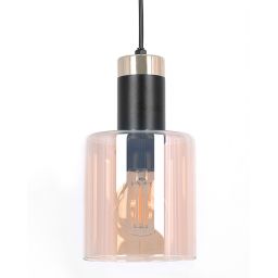 Kaja Alto lampa wisząca 1x40W czarny/bursztynowy K-5255