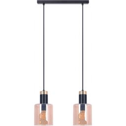 Kaja Alto lampa wisząca 2x40W czarny/bursztynowy K-5256