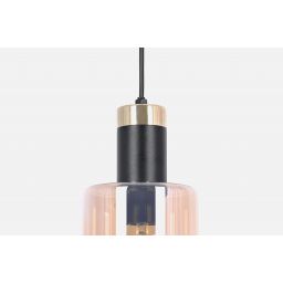 Kaja Alto lampa wisząca 3x40W czarny/bursztynowy K-5258