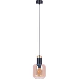 Kaja Doka lampa wisząca 1x40W czarny/bursztynowy K-5265
