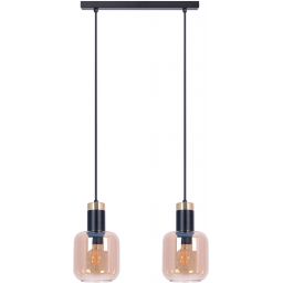 Kaja Doka lampa wisząca 2x40W czarny/bursztynowy K-5266