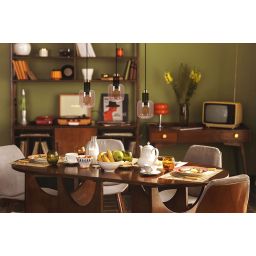 Kaja Doka lampa wisząca 3x40W czarny/bursztynowy K-5268