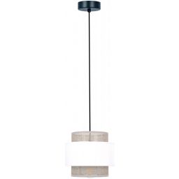Kaja Cezar lampa wisząca 1x40W biały/beżowy K-5270
