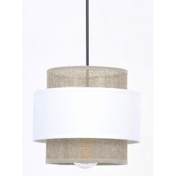 Kaja Cezar lampa wisząca 1x40W biały/beżowy K-5270