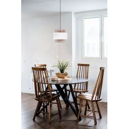 Kaja Cezar lampa wisząca 1x40W biały/beżowy K-5270