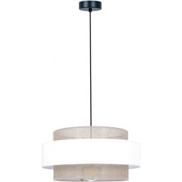 Kaja Cezar lampa wisząca 1x40W biały/beżowy K-5271