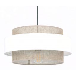 Kaja Cezar lampa wisząca 1x40W biały/beżowy K-5271