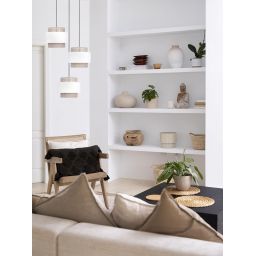 Kaja Cezar lampa wisząca 3x40W biały/beżowy K-5272