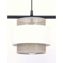 Kaja Cezar lampa wisząca 4x40W biały/beżowy K-5273