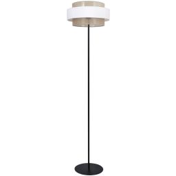 Kaja Cezar lampa stojąca 1x40W biały/beżowy K-5275