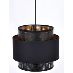 Kaja Amos lampa wisząca 1x40W czarny/złoty K-5280