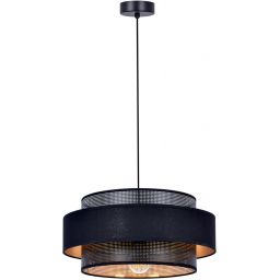 Kaja Amos lampa wisząca 1x40W czarny/złoty K-5281