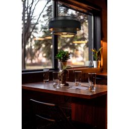 Kaja Amos lampa wisząca 1x40W czarny/złoty K-5281