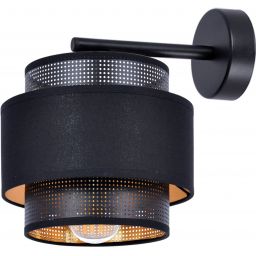 Kaja Amos kinkiet 1x40W czarny/złoty K-5284