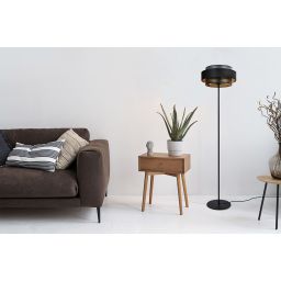Kaja Amos lampa stojąca 1x40W czarny/złoty K-5285
