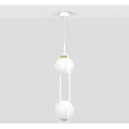 Kaja Arlena lampa wisząca 2x40 W biała-złota K-5301