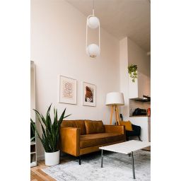 Kaja Arlena lampa wisząca 2x40 W biała-złota K-5301