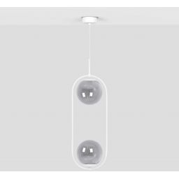 Kaja Arlena lampa wisząca 2x40 W biała K-5303
