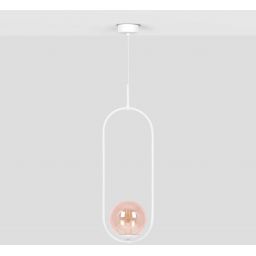 Kaja Arlena lampa wisząca 1x40 W biała-bursztynowa K-5304