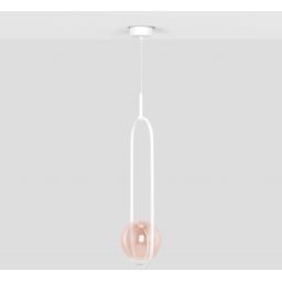 Kaja Arlena lampa wisząca 1x40 W biała-bursztynowa K-5304