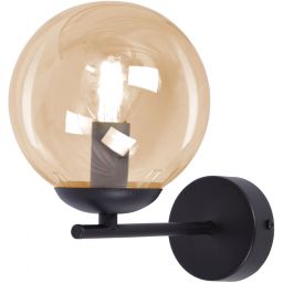 Kaja Delta kinkiet 1x10 W czarny-bursztynowy K-5306