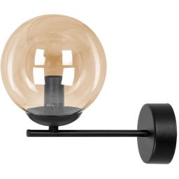 Kaja Delta kinkiet 1x10 W czarny-bursztynowy K-5306