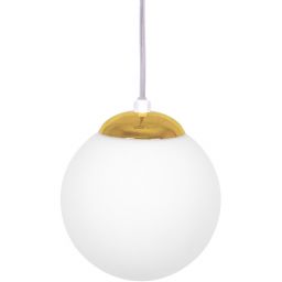 Kaja Elmo lampa wisząca 1x40 W biała-złota K-5310