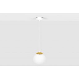 Kaja Elmo lampa wisząca 1x40 W biała-złota K-5310