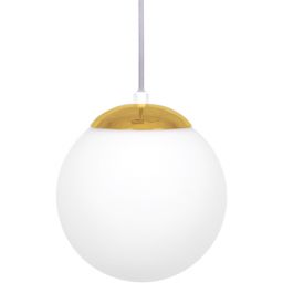 Kaja Elmo lampa wisząca 1x40 W biała-złota K-5311