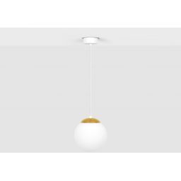 Kaja Elmo lampa wisząca 1x40 W biała-złota K-5311