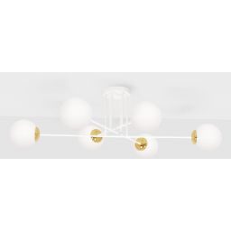 Kaja Elmo lampa podsufitowa 6x40 W biała-złota K-5314