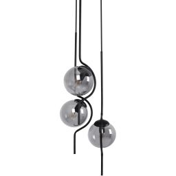 Kaja Neva lampa wisząca 3x40 W czarna-grafitowa K-5333