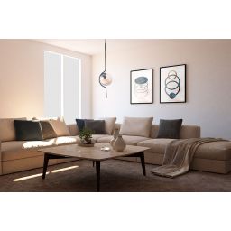 Kaja Vela lampa wisząca 1x40 W czarna-bursztynowa K-5335