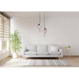 Kaja Vela lampa wisząca 2x40 W czarna-bursztynowa K-5337