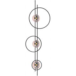 Kaja Corsa kinkiet 3x40 W czarny-bursztynowy K-5348
