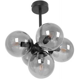 Kaja Megan lampa podsufitowa 5x10 W czarna-grafitowa K-5364