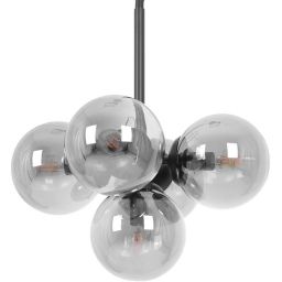 Kaja Megan lampa wisząca 5x10 W czarna-grafitowa K-5365