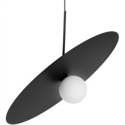 Kaja Sante lampa wisząca 1x10 W biała-czarna K-5373