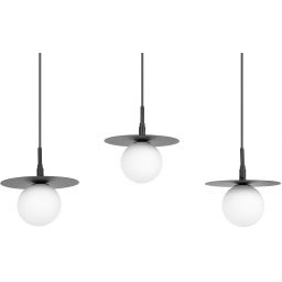 Kaja Sante lampa wisząca 3x10 W biała-czarna K-5374