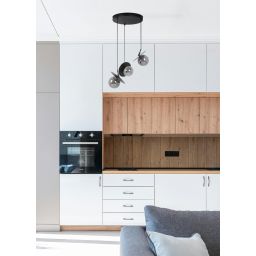 Kaja Fermi lampa wisząca 3x10 W czarna-grafitowa K-5385