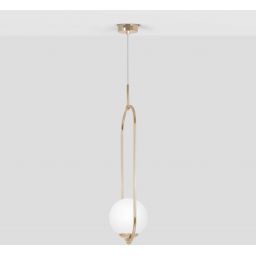 Kaja Ritus lampa wisząca 1x10 W biała-złota K-5391