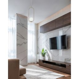 Kaja Ritus lampa wisząca 1x10 W biała-złota K-5391