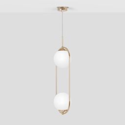 Kaja Ritus lampa wisząca 2x10 W biała-złota K-5392