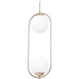 Kaja Ritus lampa wisząca 2x10 W biała-złota K-5392