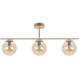 Kaja Grand lampa podsufitowa 3x10 W złota-bursztynowa K-5412